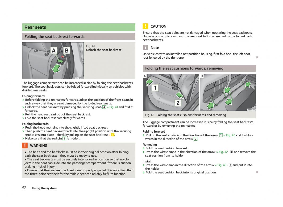 Skoda Fabia II 2 owners manual / page 54