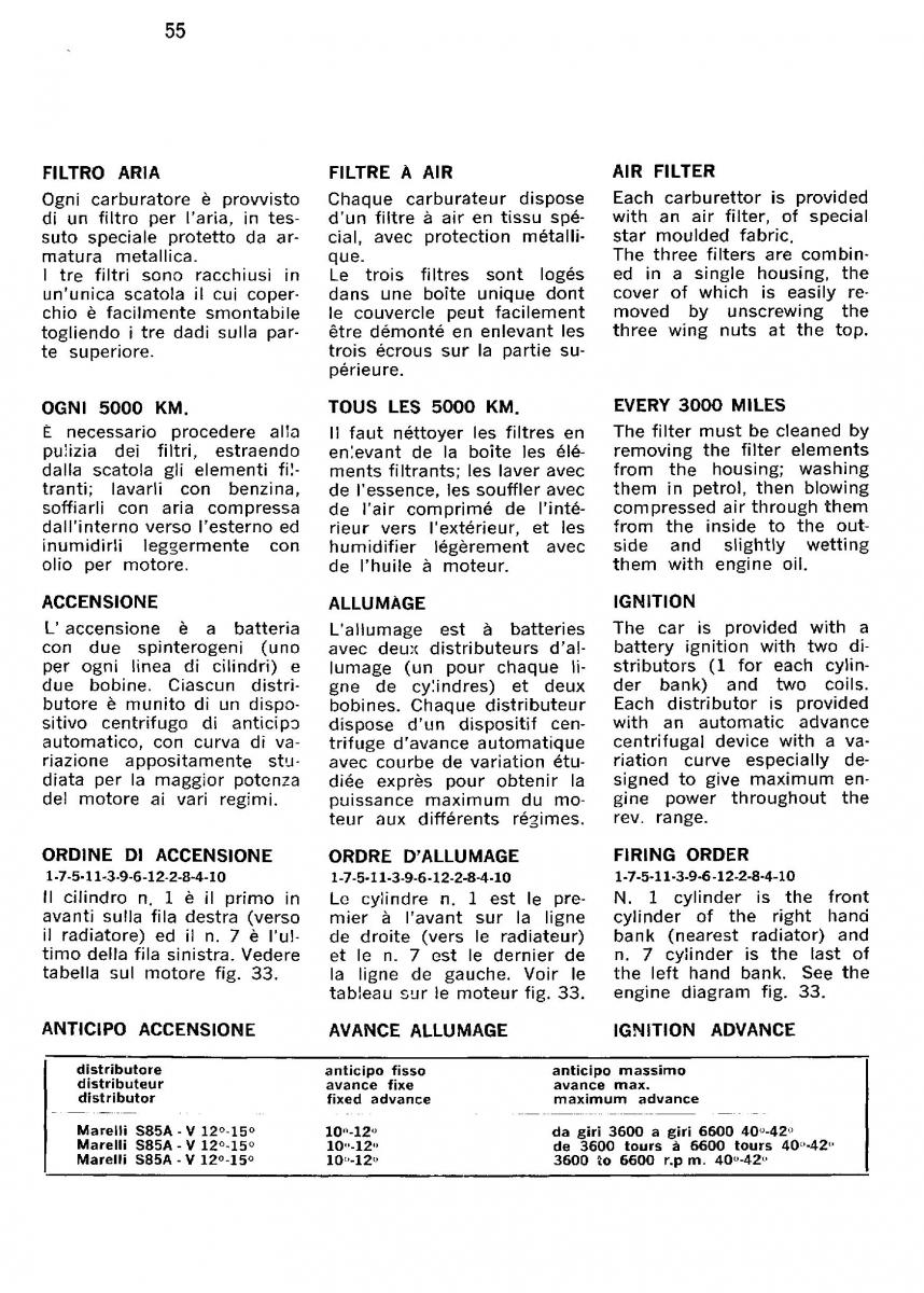 Ferrari 330 GT owners manual / page 58