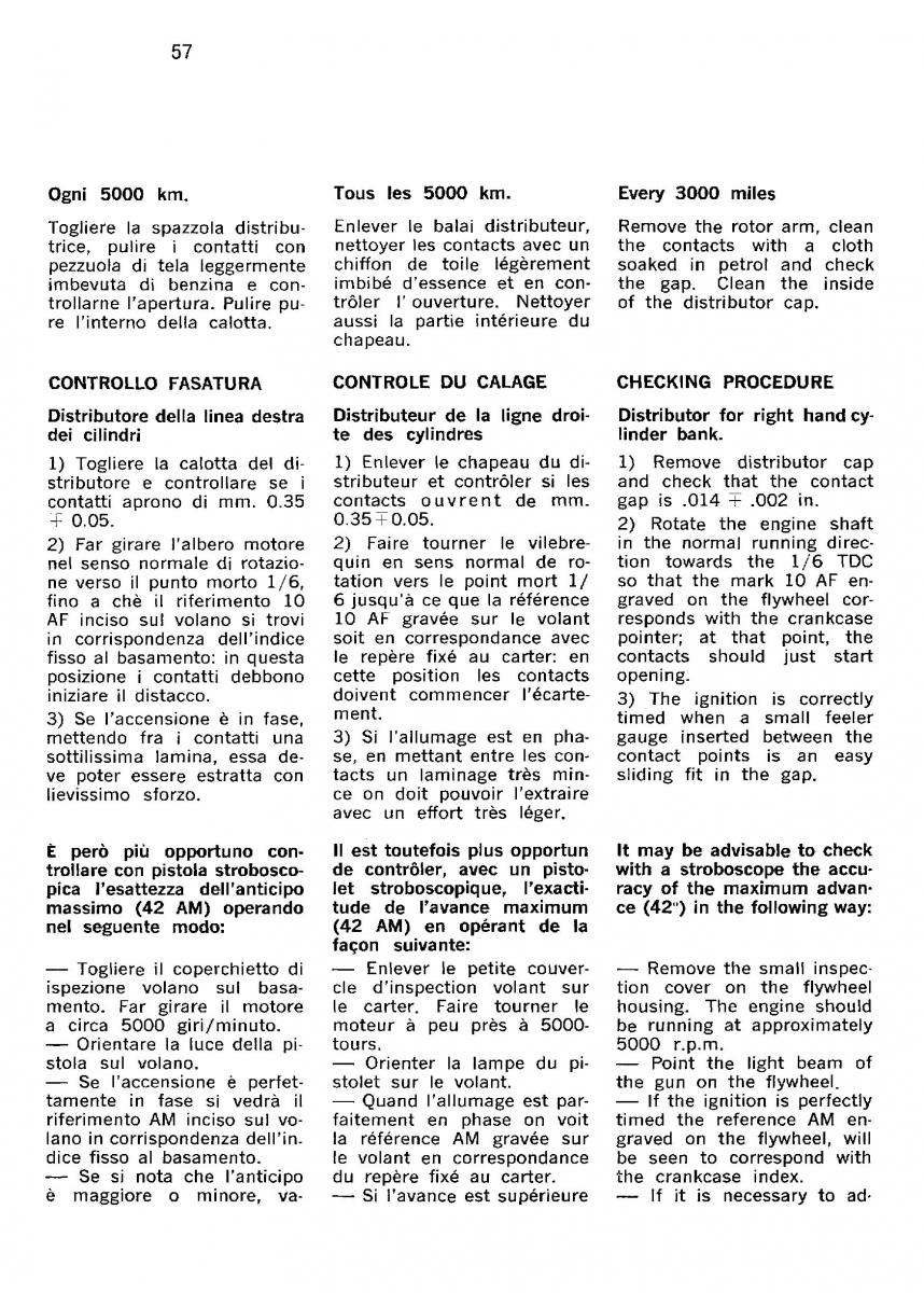 Ferrari 330 GT owners manual / page 60