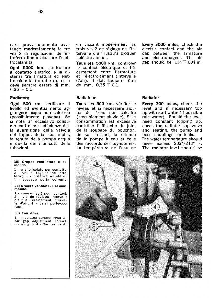 Ferrari 330 GT owners manual / page 65