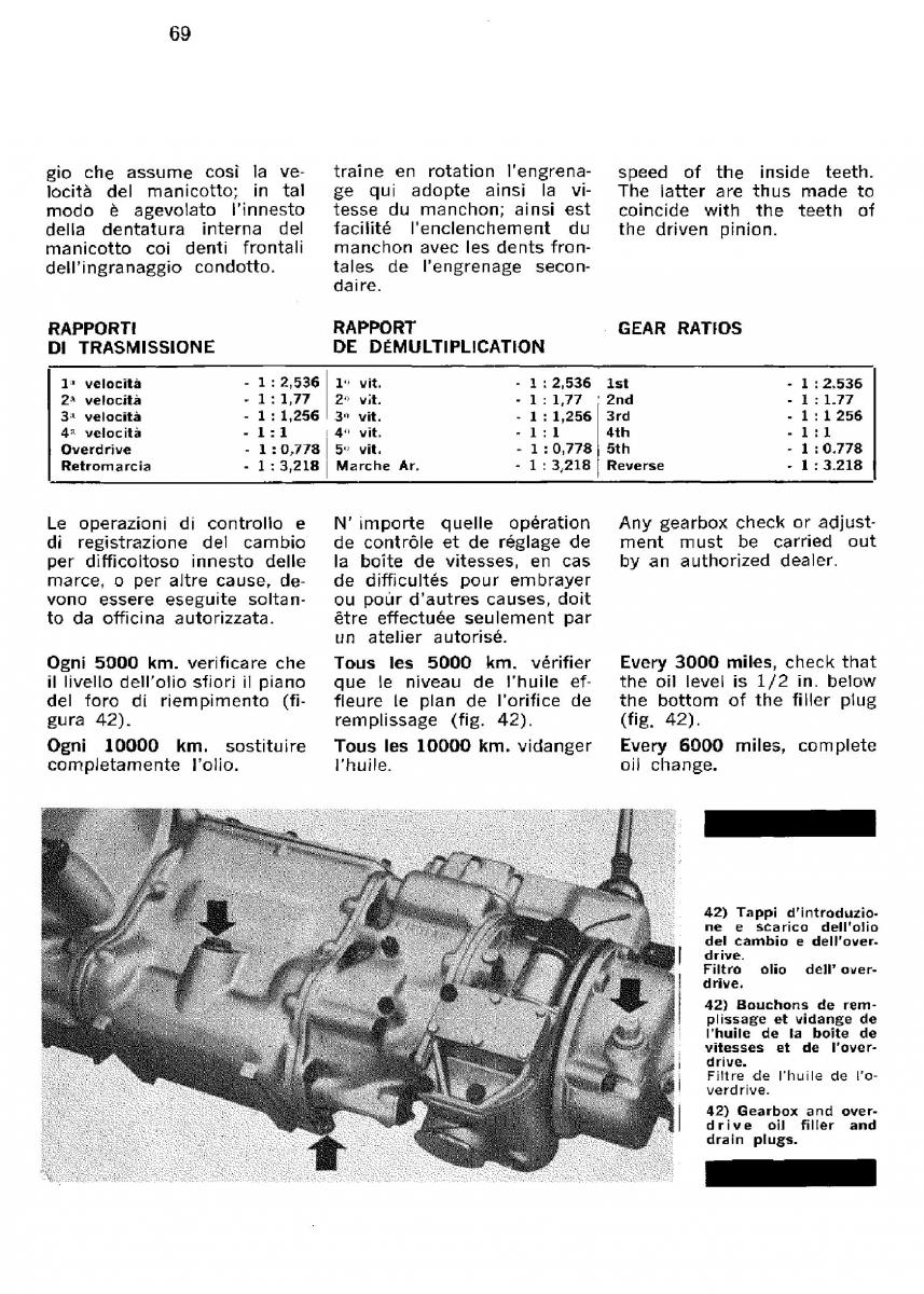 Ferrari 330 GT owners manual / page 72