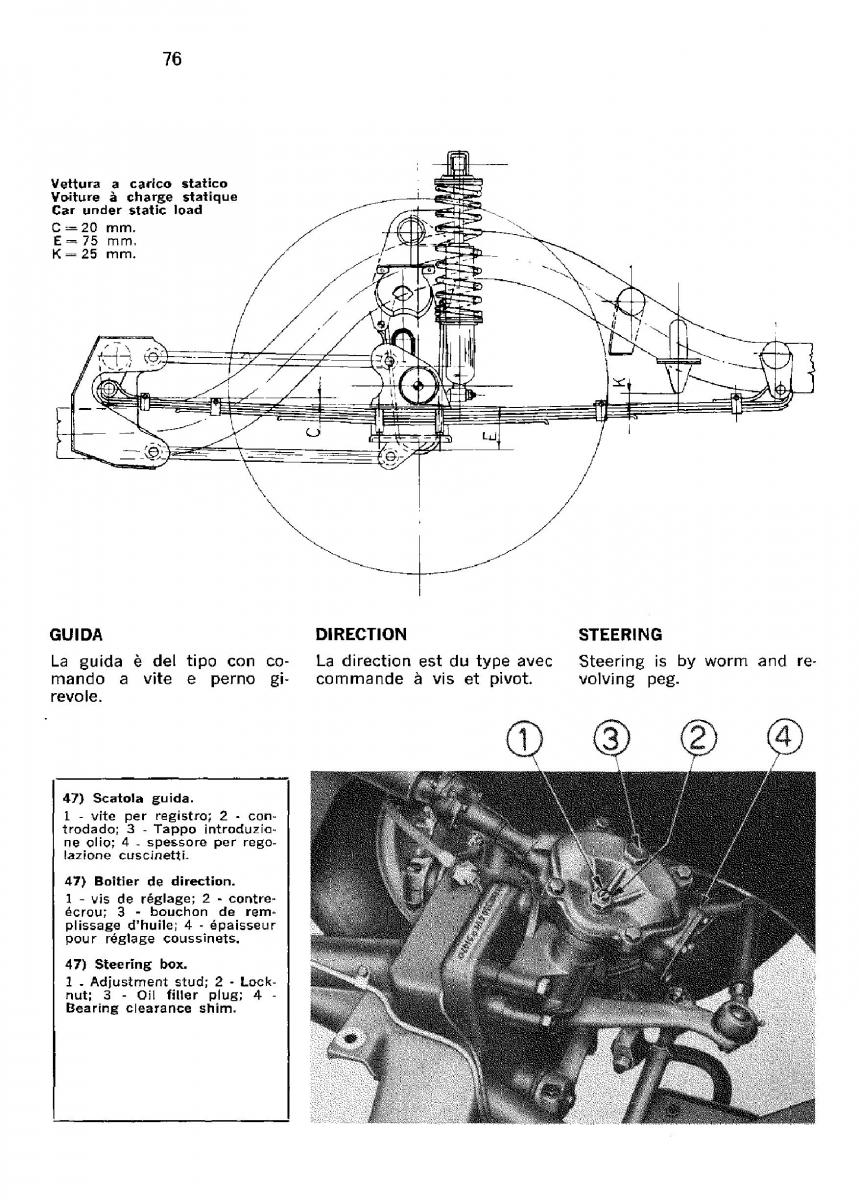 Ferrari 330 GT owners manual / page 79