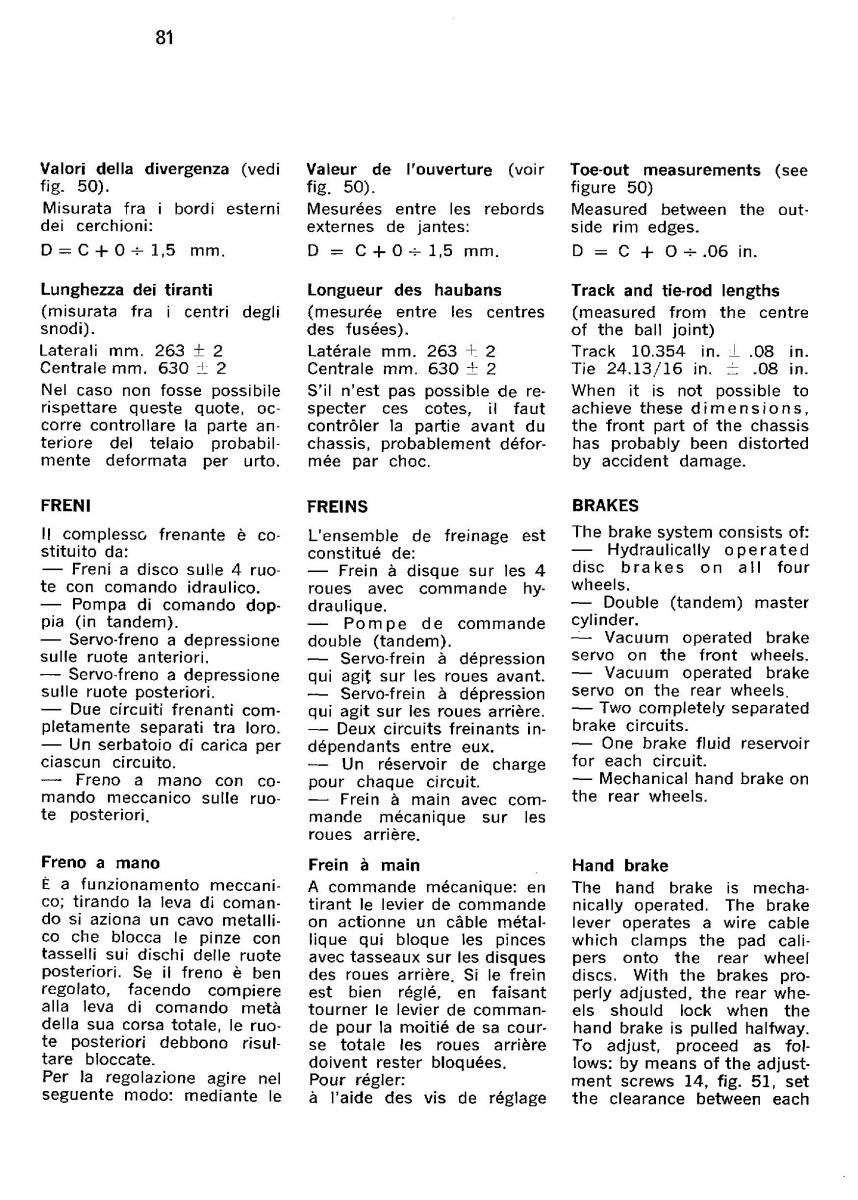 Ferrari 330 GT owners manual / page 84