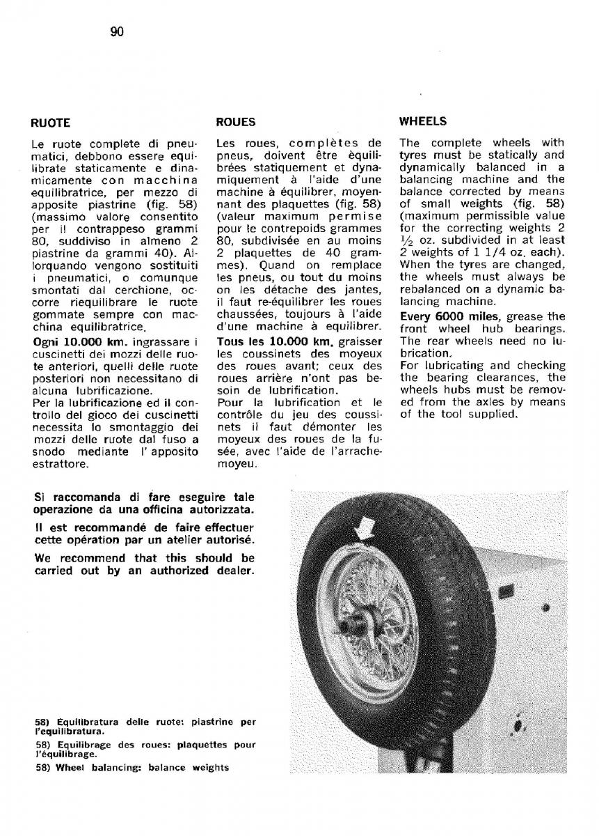 Ferrari 330 GT owners manual / page 93