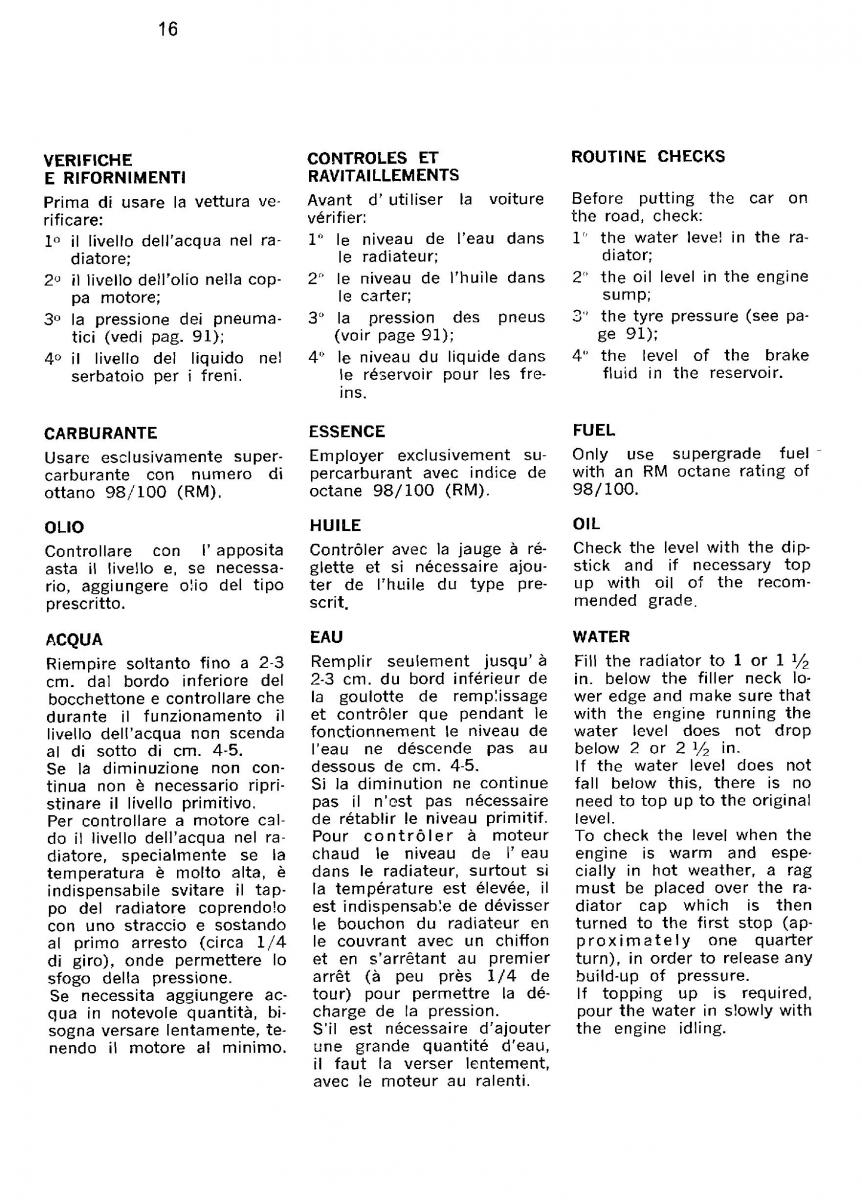 Ferrari 330 GT owners manual / page 19