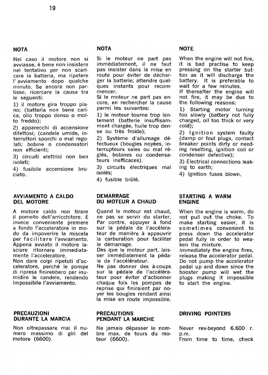 Ferrari 330 GT owners manual / page 22