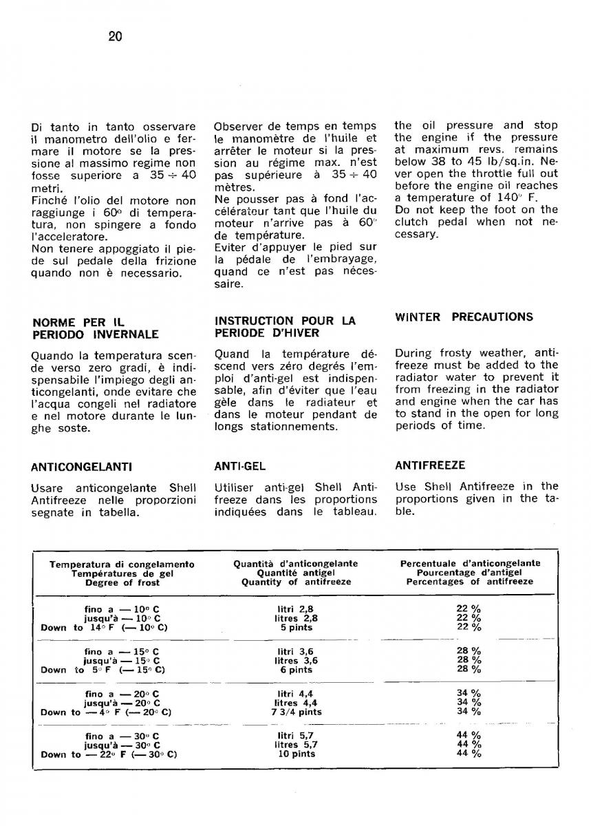 Ferrari 330 GT owners manual / page 23