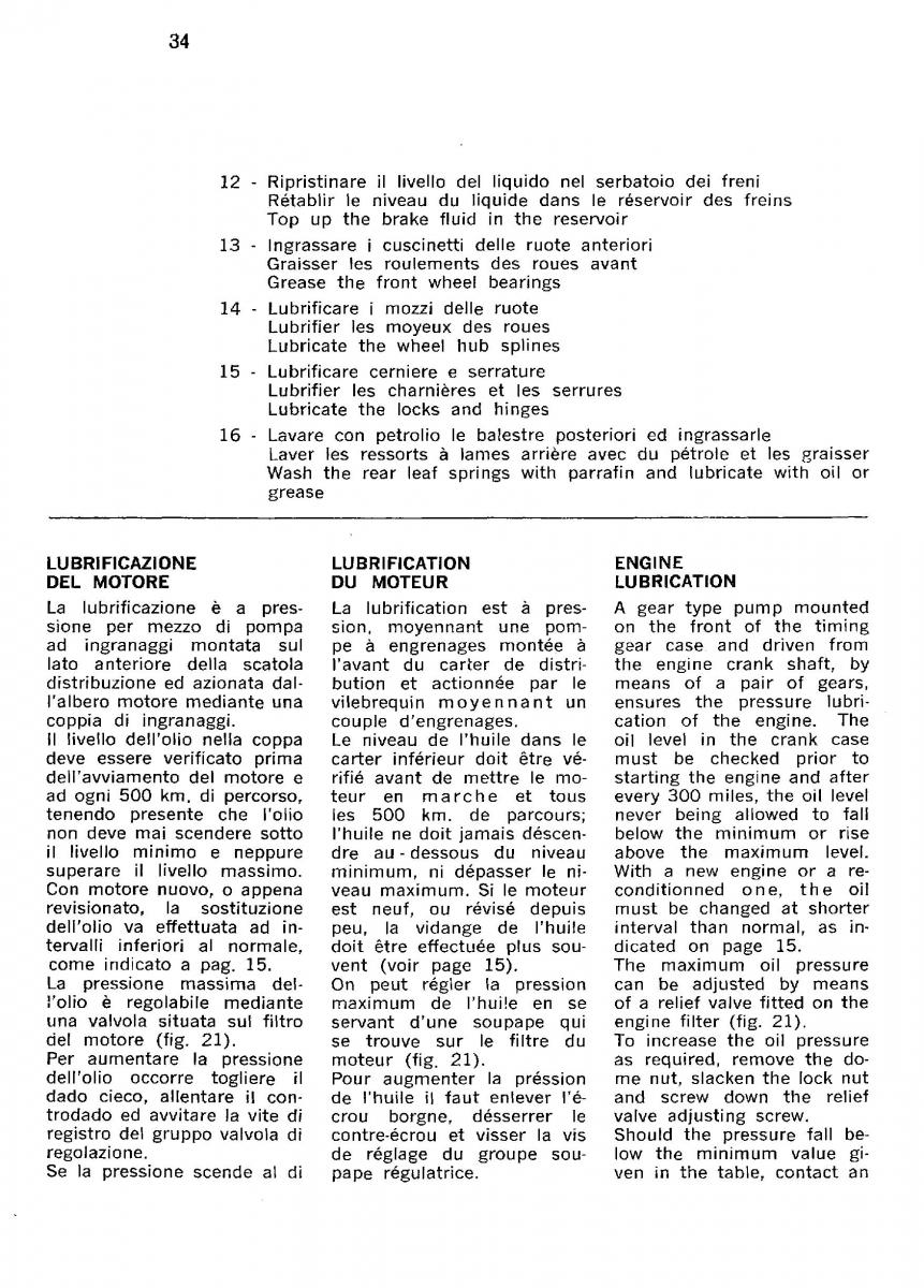 Ferrari 330 GT owners manual / page 37