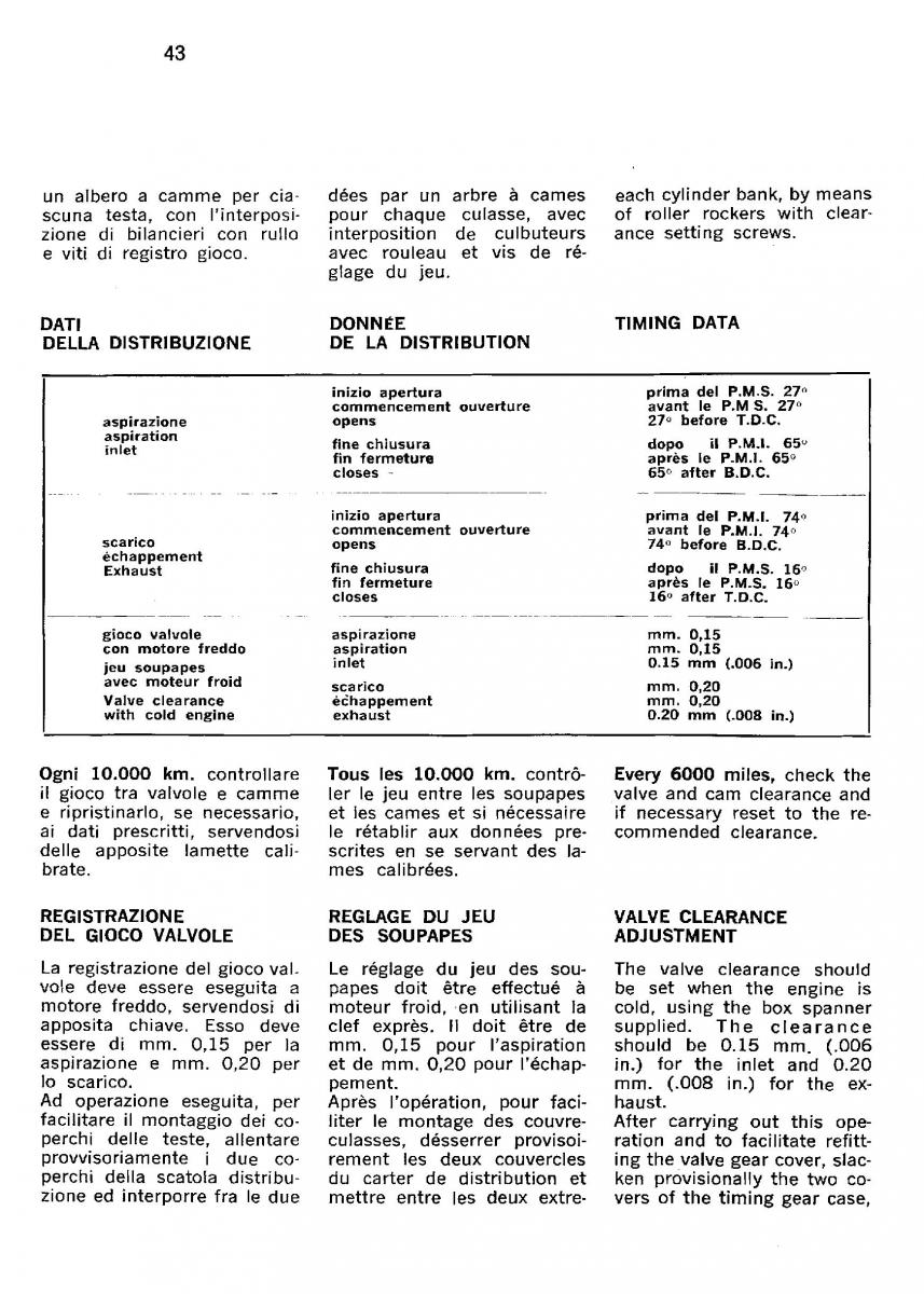 Ferrari 330 GT owners manual / page 46