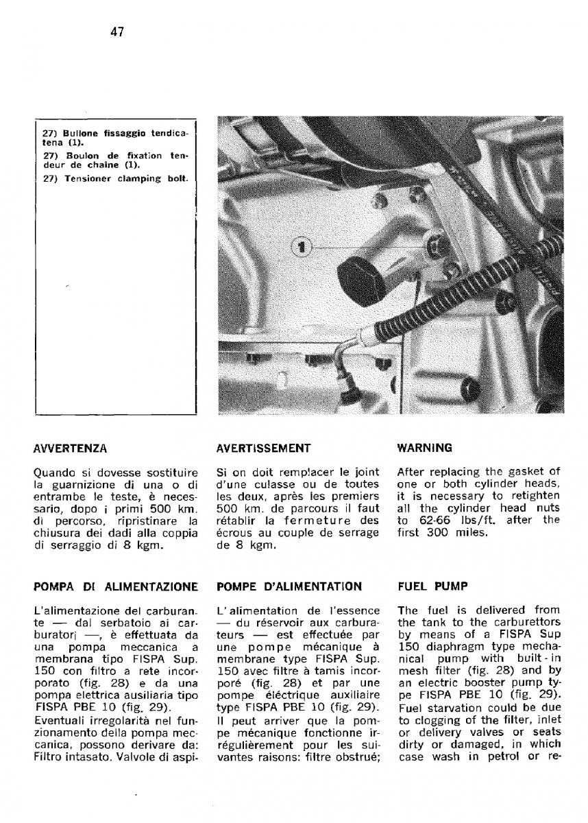 Ferrari 330 GT owners manual / page 50