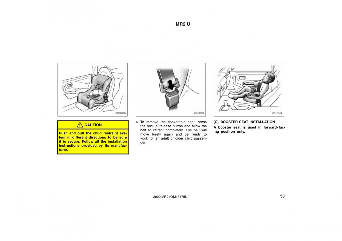 manual  Toyota MR2 Spyder MR S roadster owners manual / page 57
