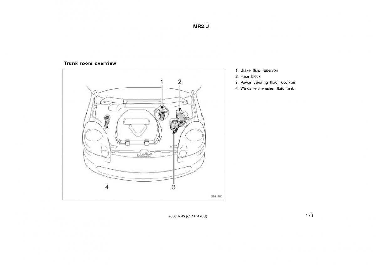 manual  Toyota MR2 Spyder MR S roadster owners manual / page 183