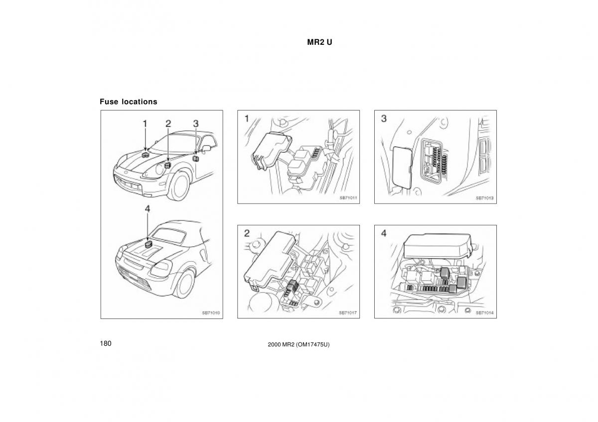 manual  Toyota MR2 Spyder MR S roadster owners manual / page 184