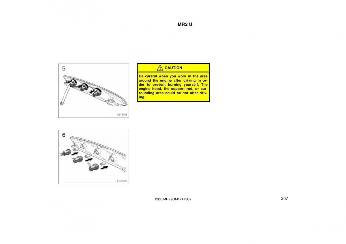 manual  Toyota MR2 Spyder MR S roadster owners manual / page 211