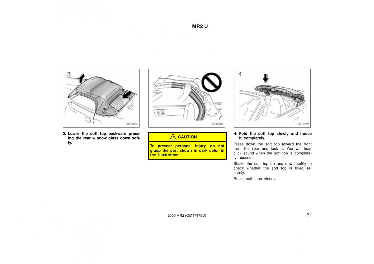 manual  Toyota MR2 Spyder MR S roadster owners manual / page 25