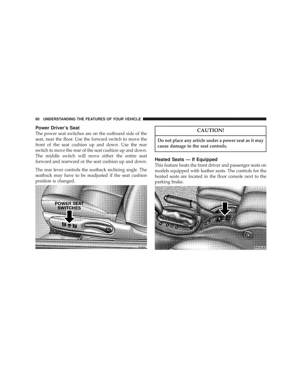 Chrysler Sebring JR27 Convertible owners manual / page 60