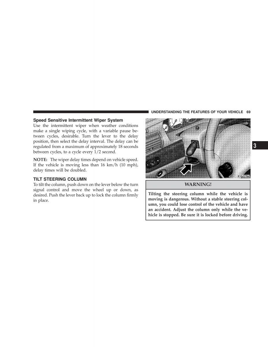 Chrysler Sebring JR27 Convertible owners manual / page 69