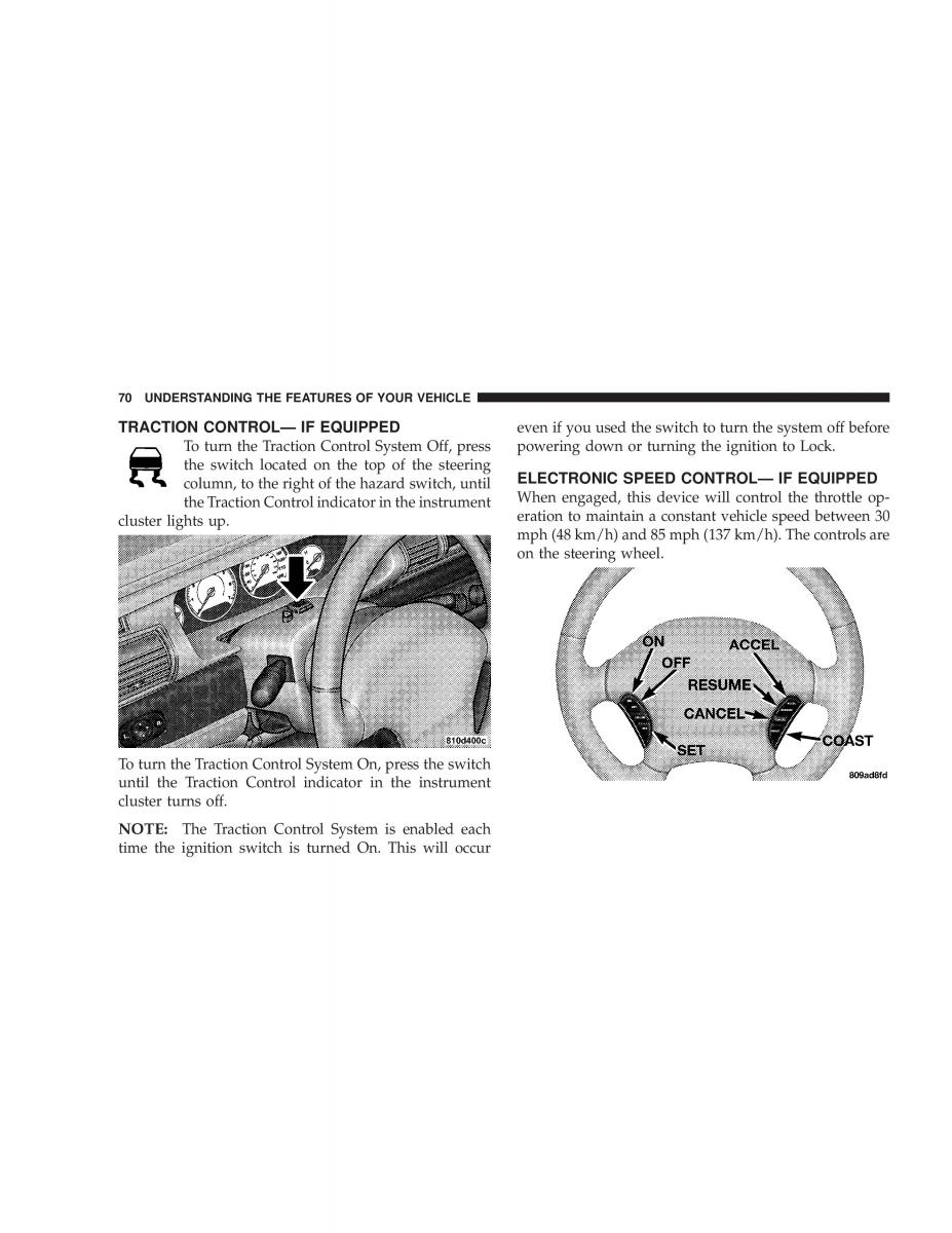 Chrysler Sebring JR27 Convertible owners manual / page 70