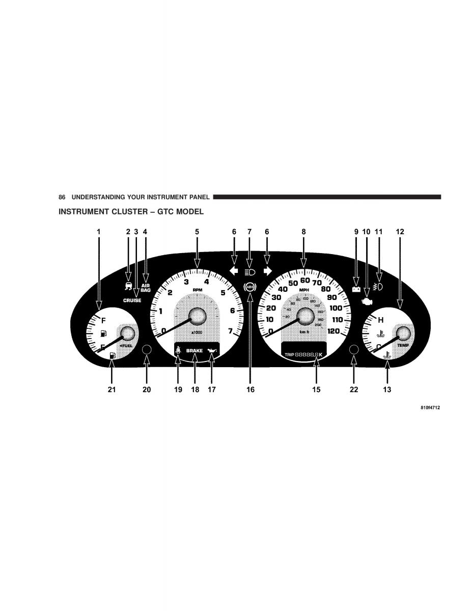 Chrysler Sebring JR27 Convertible owners manual / page 86