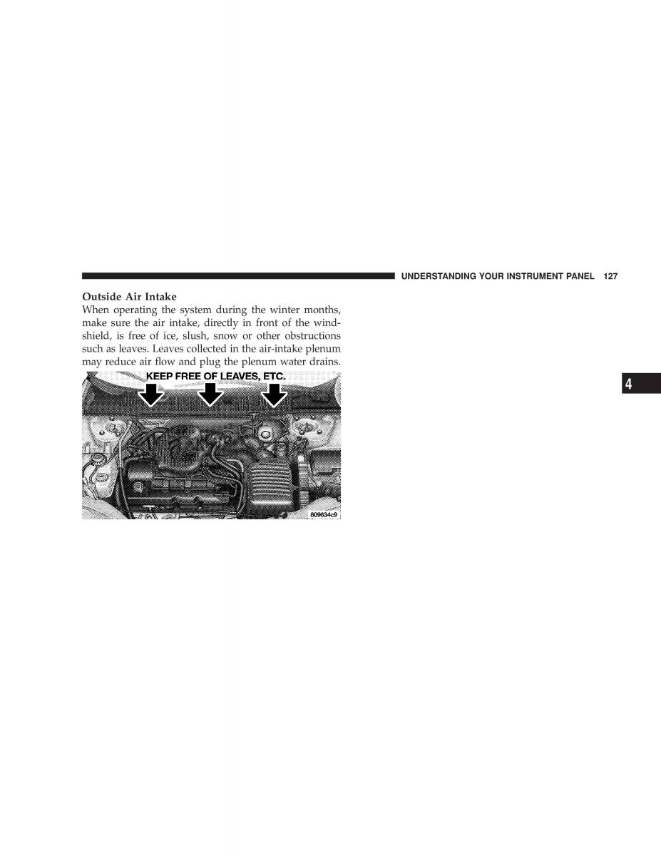 Chrysler Sebring JR27 Convertible owners manual / page 127