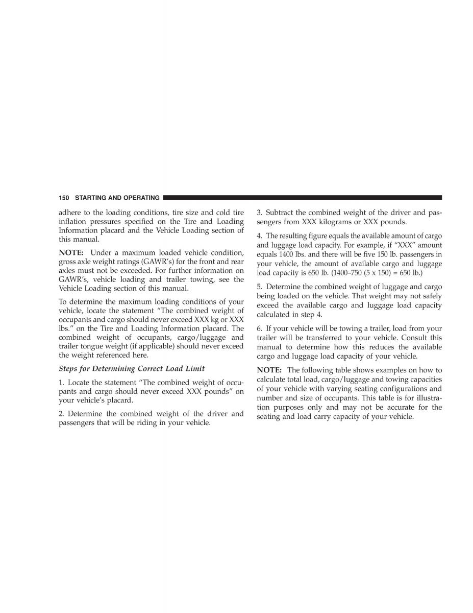 Chrysler Sebring JR27 Convertible owners manual / page 150