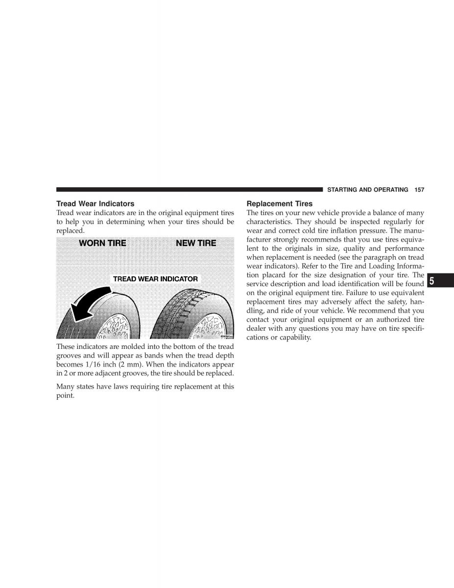 Chrysler Sebring JR27 Convertible owners manual / page 157