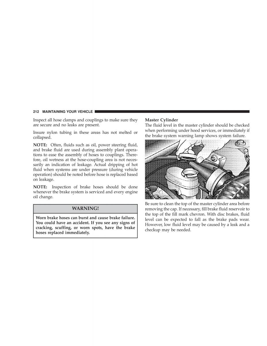 Chrysler Sebring JR27 Convertible owners manual / page 212