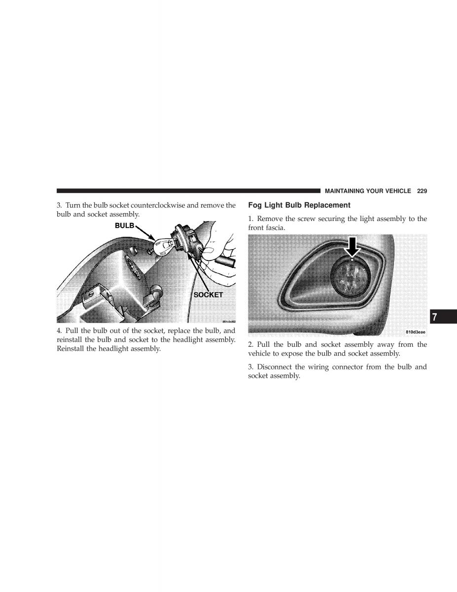 Chrysler Sebring JR27 Convertible owners manual / page 229