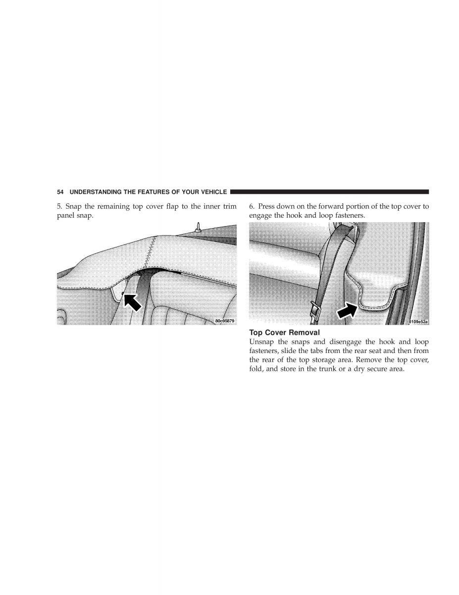 Chrysler Sebring JR27 Convertible owners manual / page 54