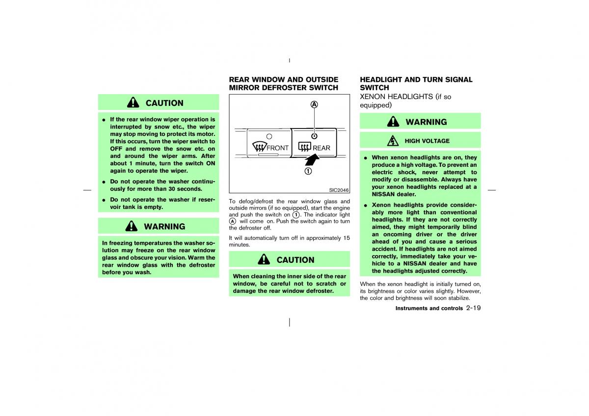 Nissan Murano Z50 owners manual / page 70