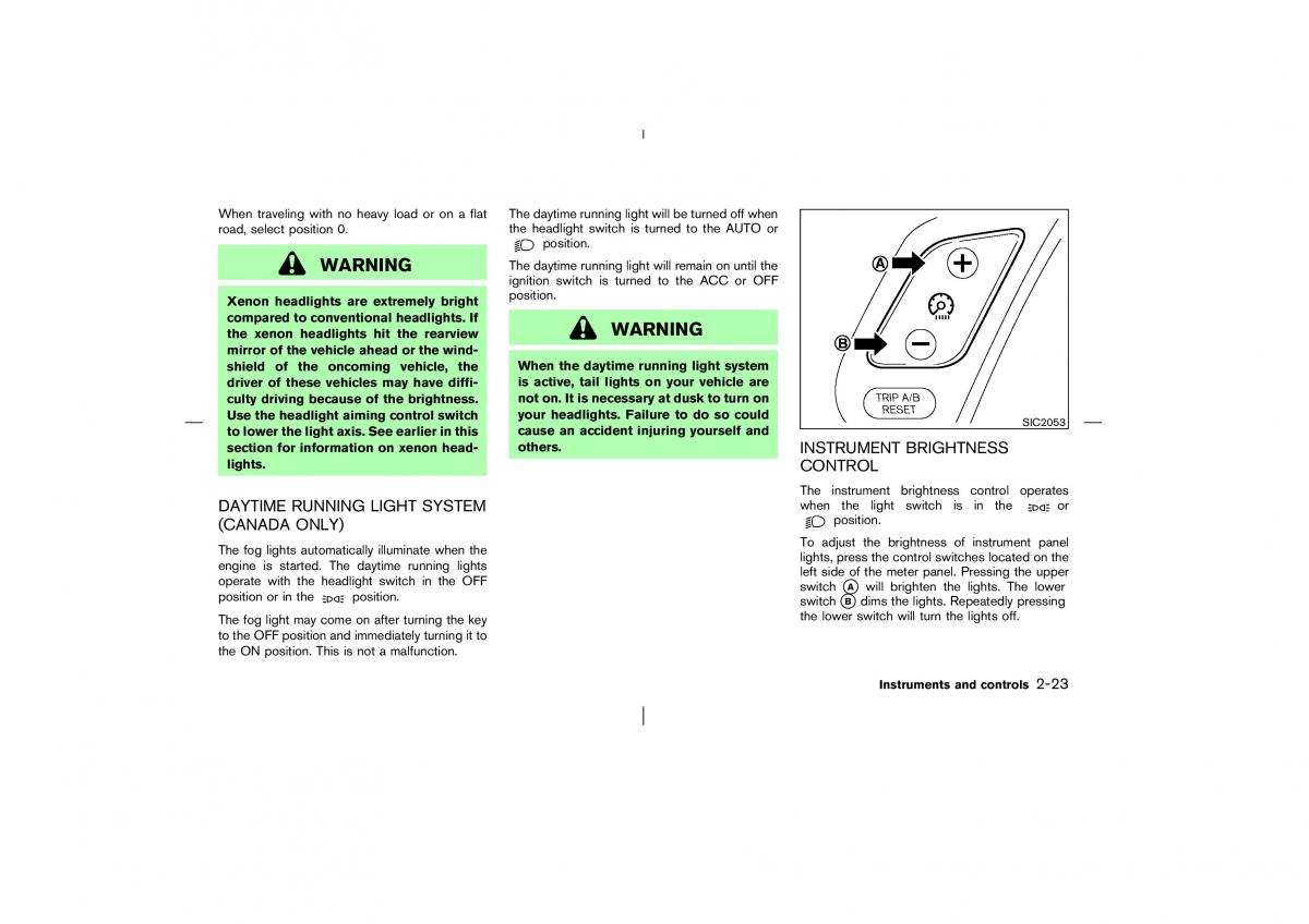 Nissan Murano Z50 owners manual / page 74