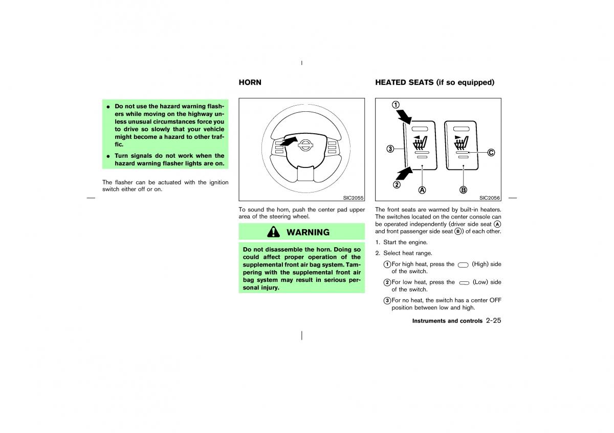 Nissan Murano Z50 owners manual / page 76