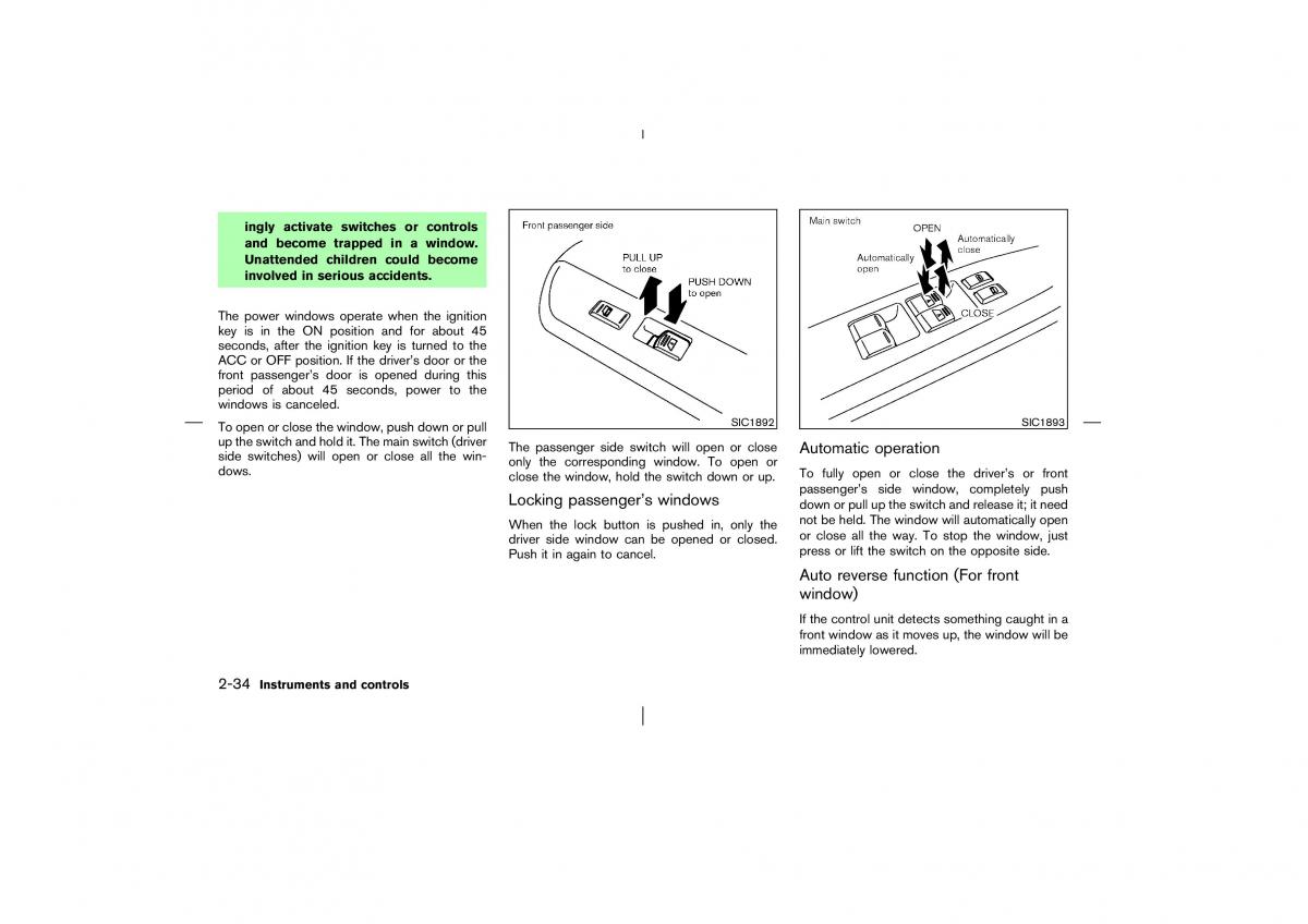 Nissan Murano Z50 owners manual / page 85