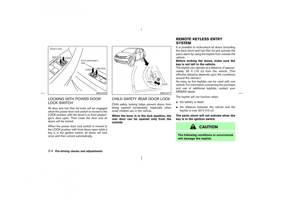 Nissan Murano Z50 owners manual / page 101