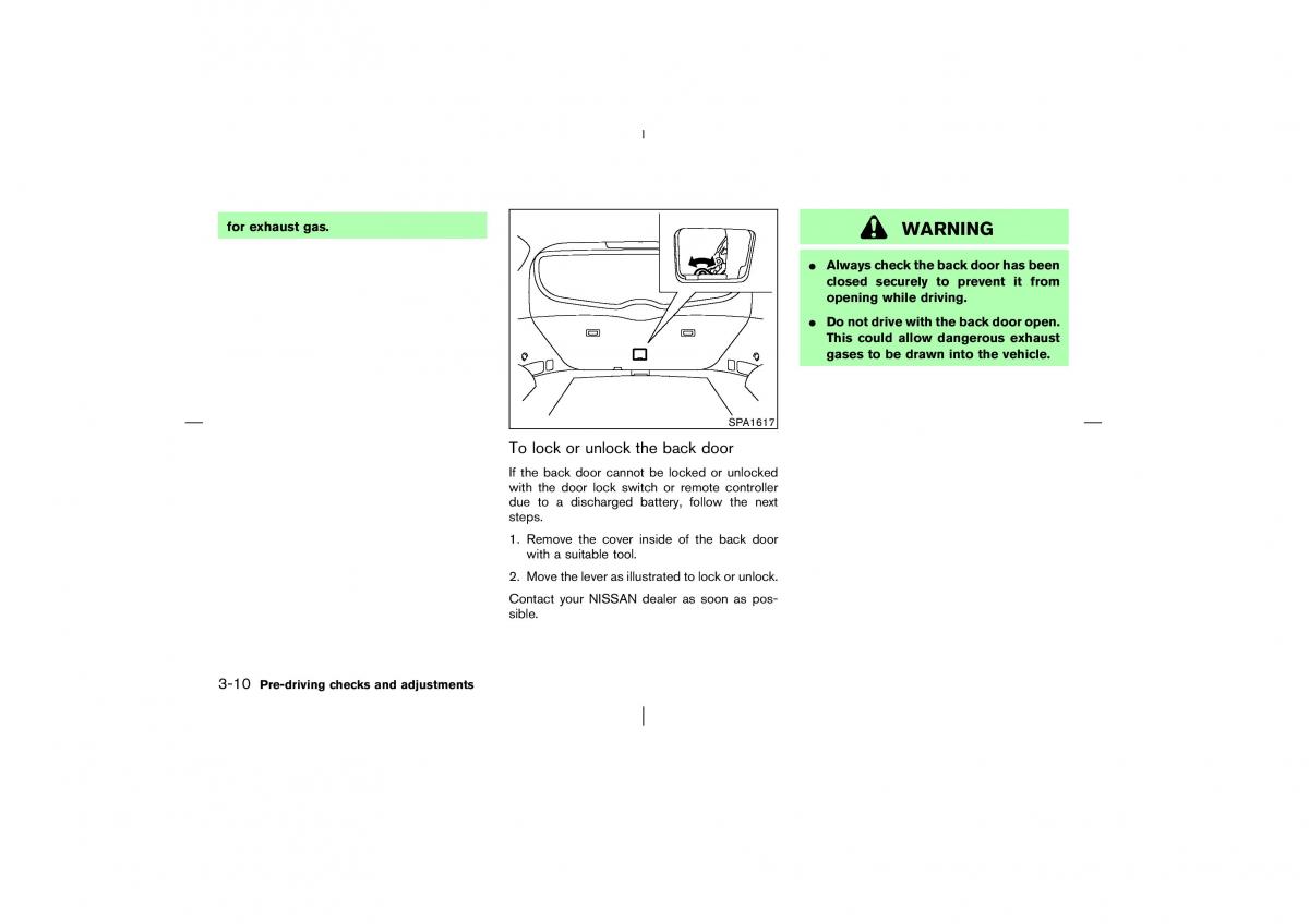 Nissan Murano Z50 owners manual / page 107