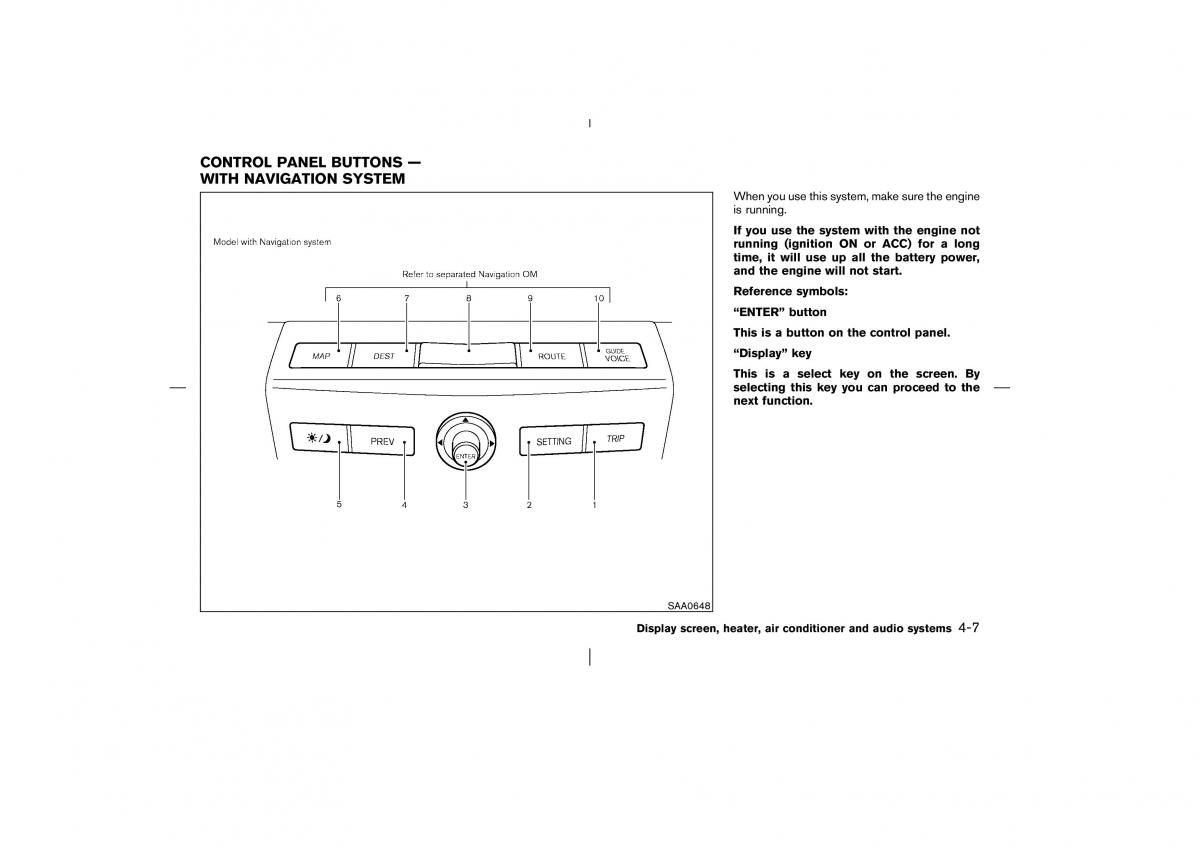 Nissan Murano Z50 owners manual / page 124