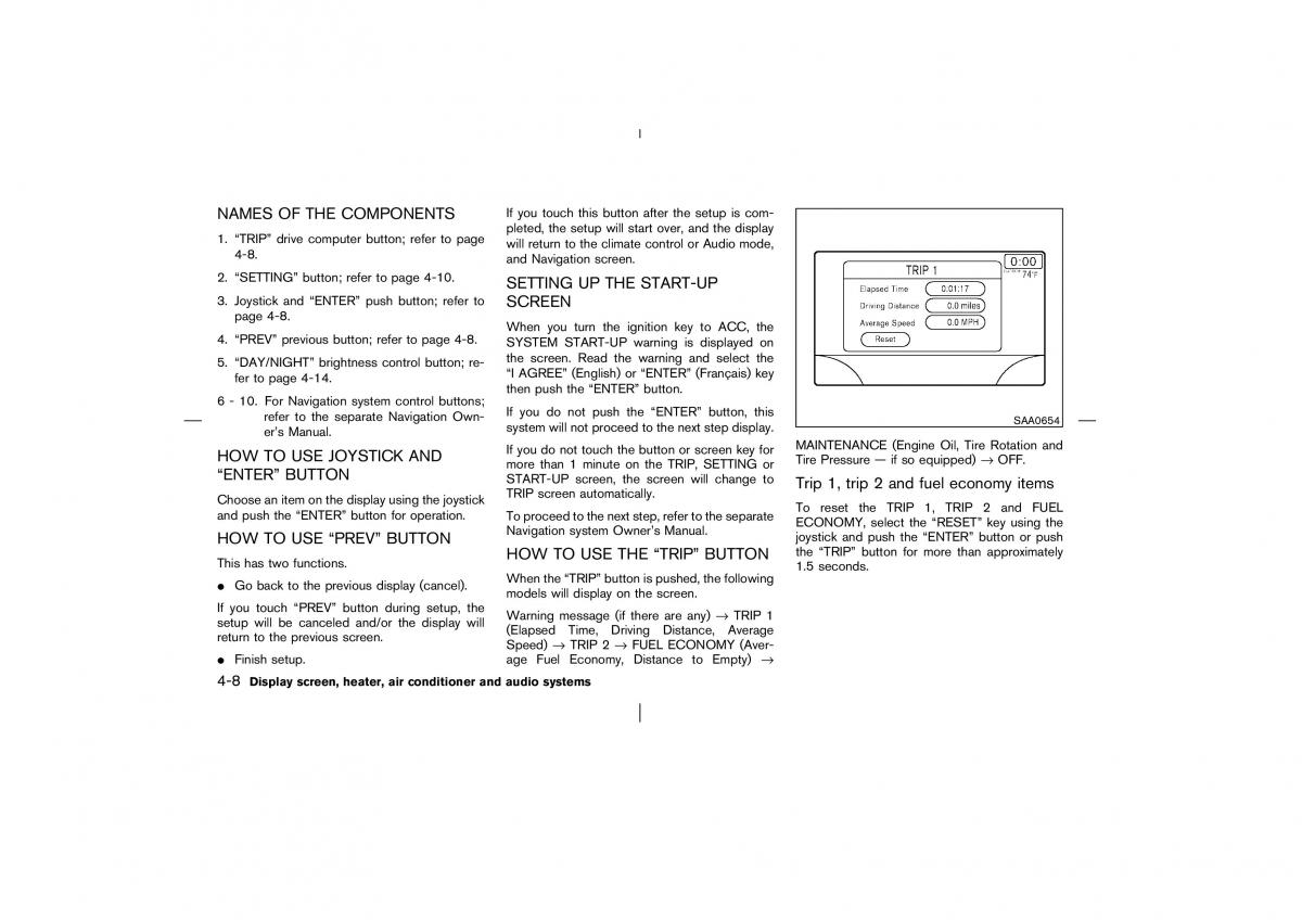 Nissan Murano Z50 owners manual / page 125