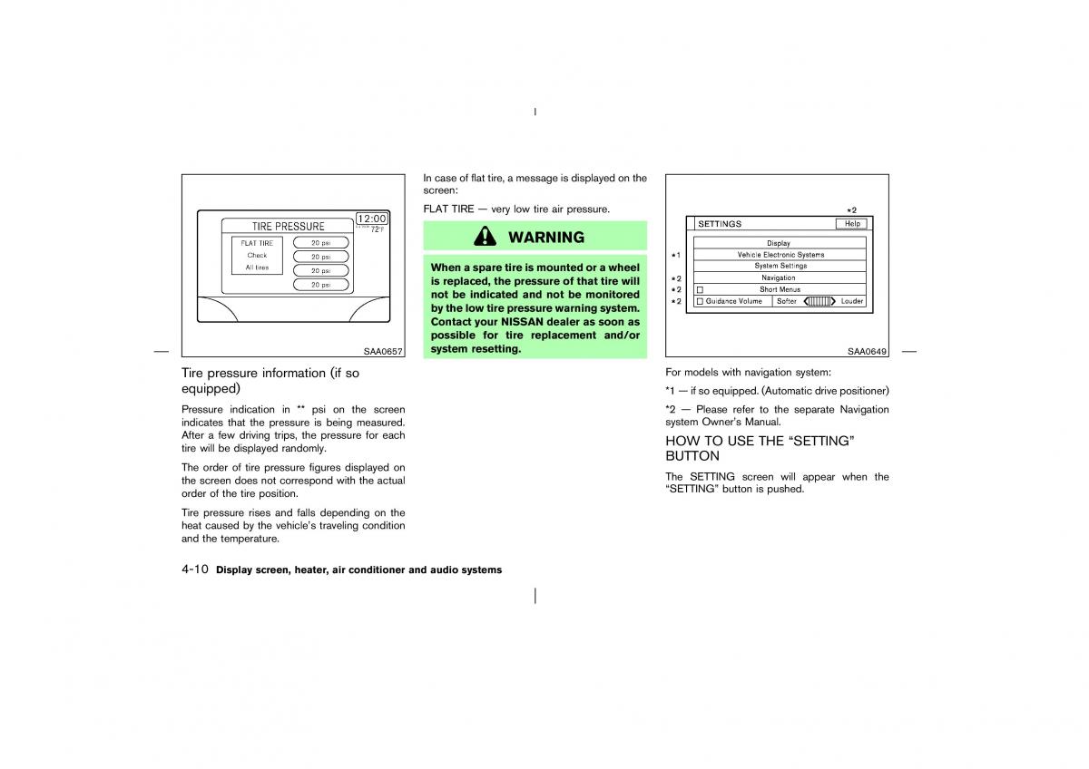 Nissan Murano Z50 owners manual / page 127