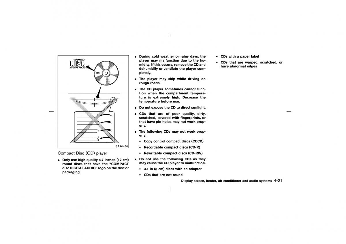 Nissan Murano Z50 owners manual / page 138