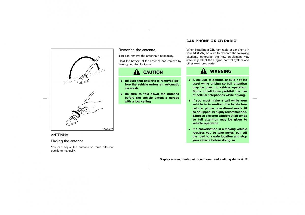 Nissan Murano Z50 owners manual / page 148