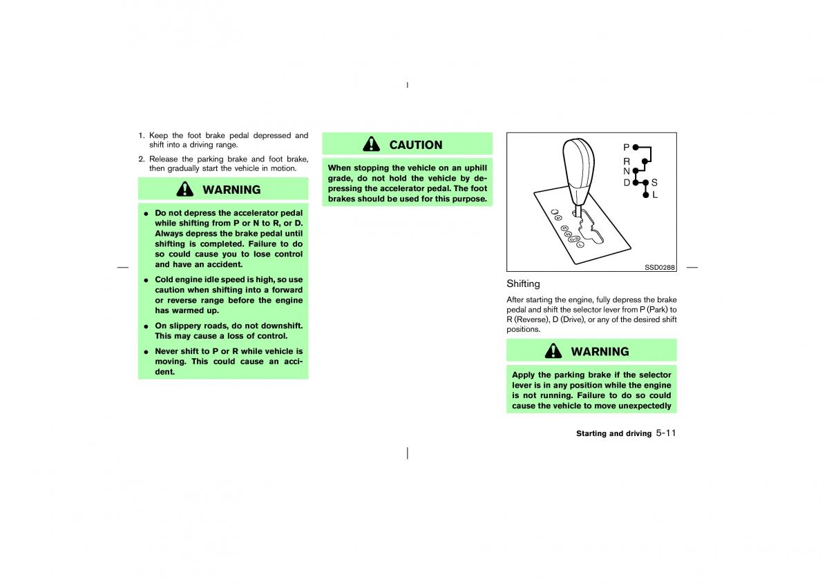 Nissan Murano Z50 owners manual / page 160