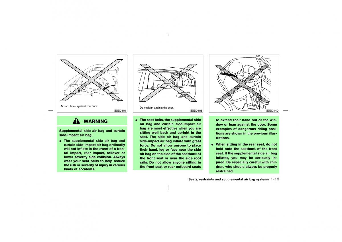 Nissan Murano Z50 owners manual / page 18