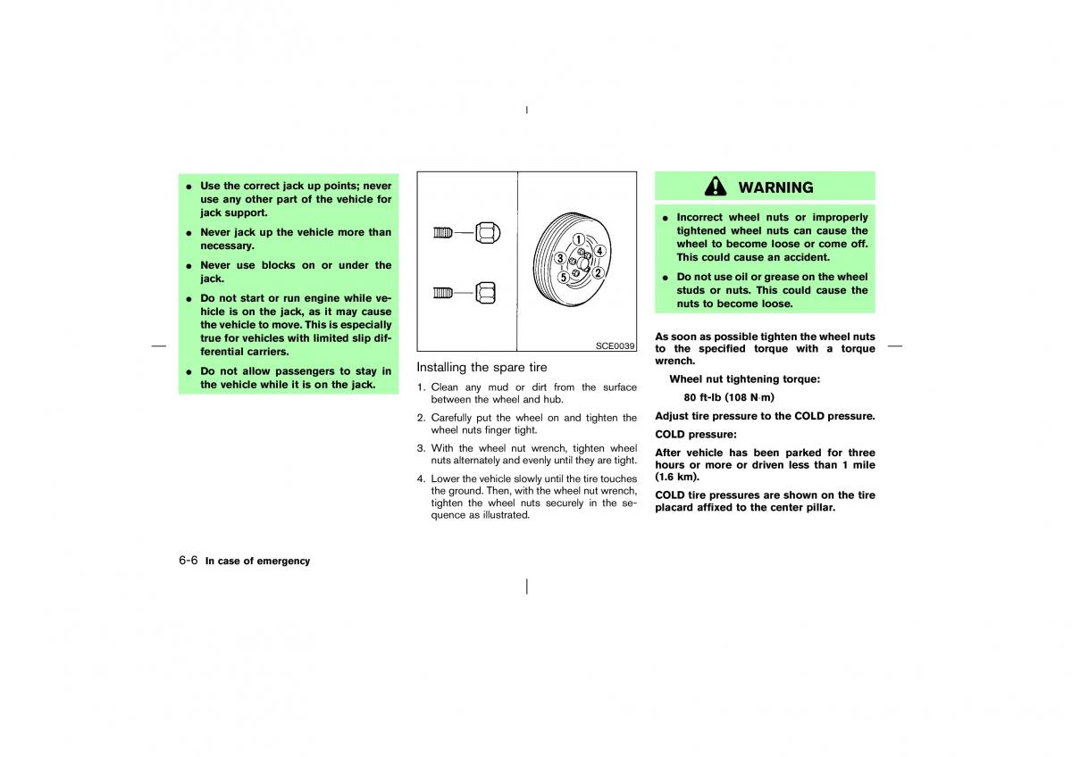 Nissan Murano Z50 owners manual / page 181