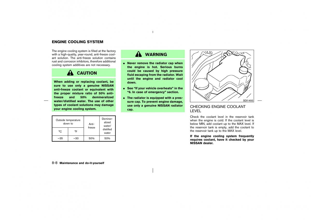 Nissan Murano Z50 owners manual / page 203