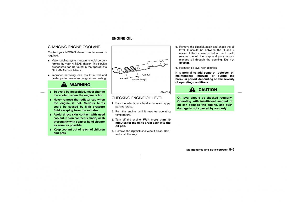 Nissan Murano Z50 owners manual / page 204