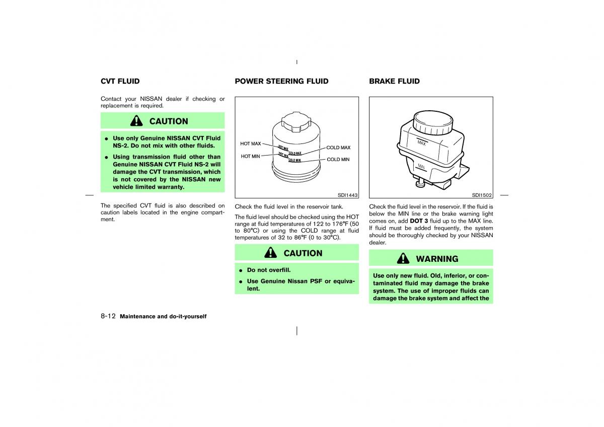 Nissan Murano Z50 owners manual / page 207