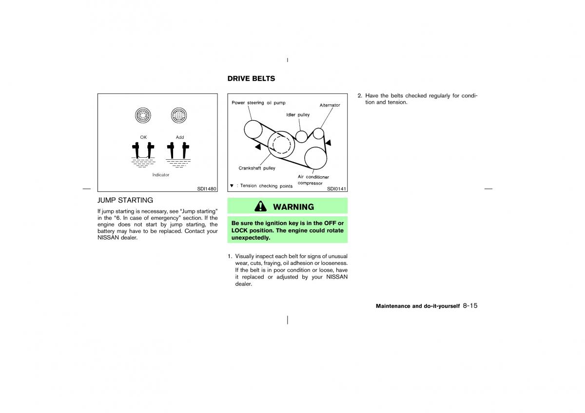 Nissan Murano Z50 owners manual / page 210