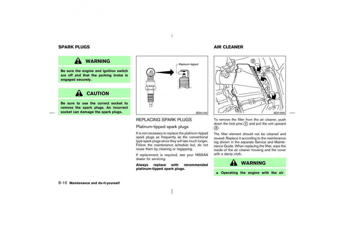 Nissan Murano Z50 owners manual / page 211