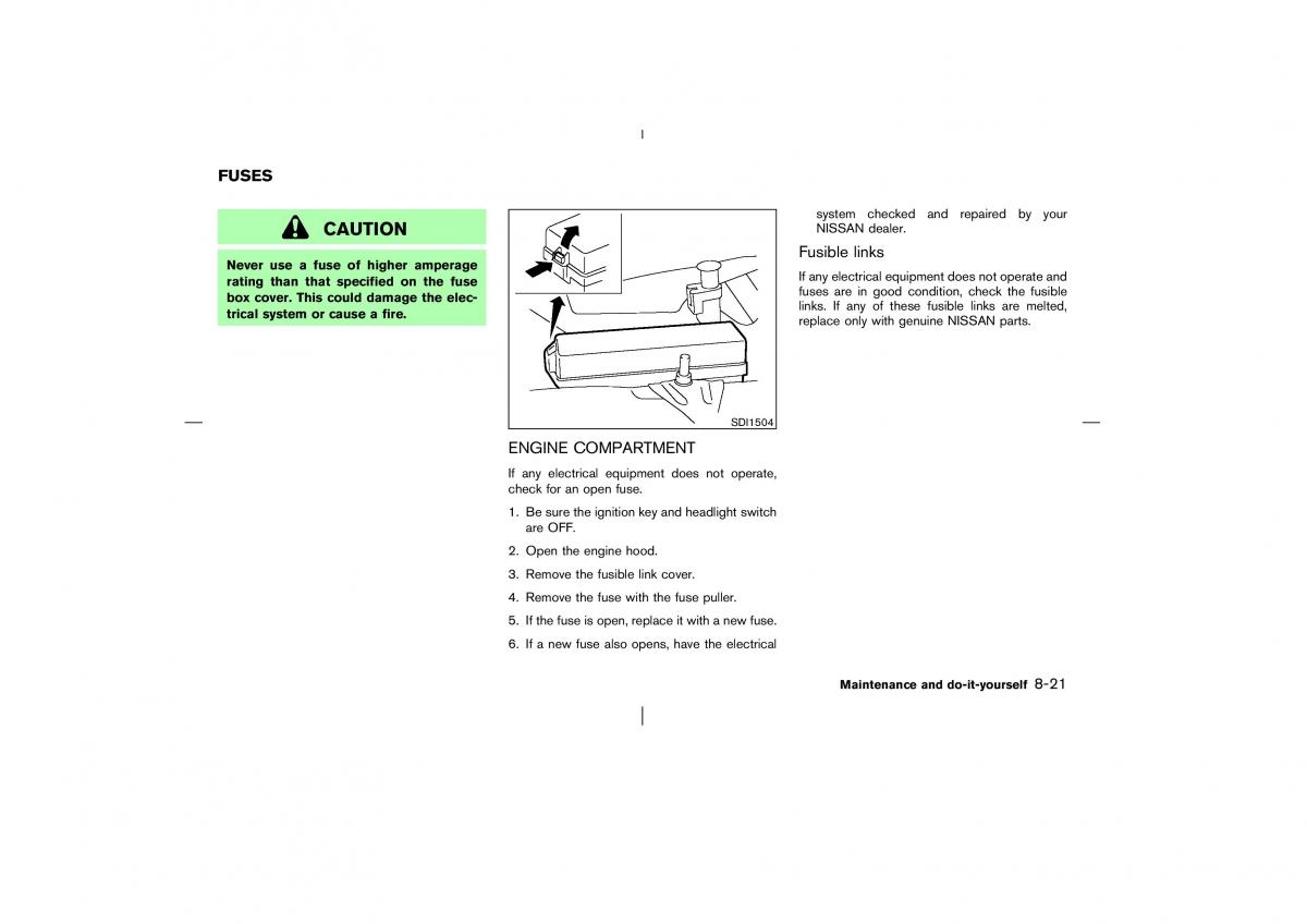 Nissan Murano Z50 owners manual / page 216