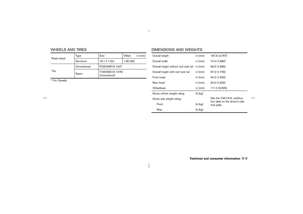 Nissan Murano Z50 owners manual / page 240